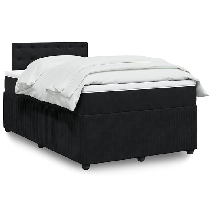 Pat box spring cu saltea, negru, 120x190 cm, catifea - WALTI WALTI