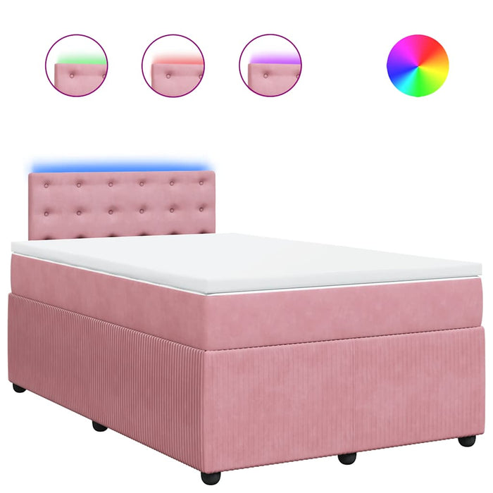 Pat box spring cu saltea, negru, 120x190 cm, catifea - WALTI WALTI