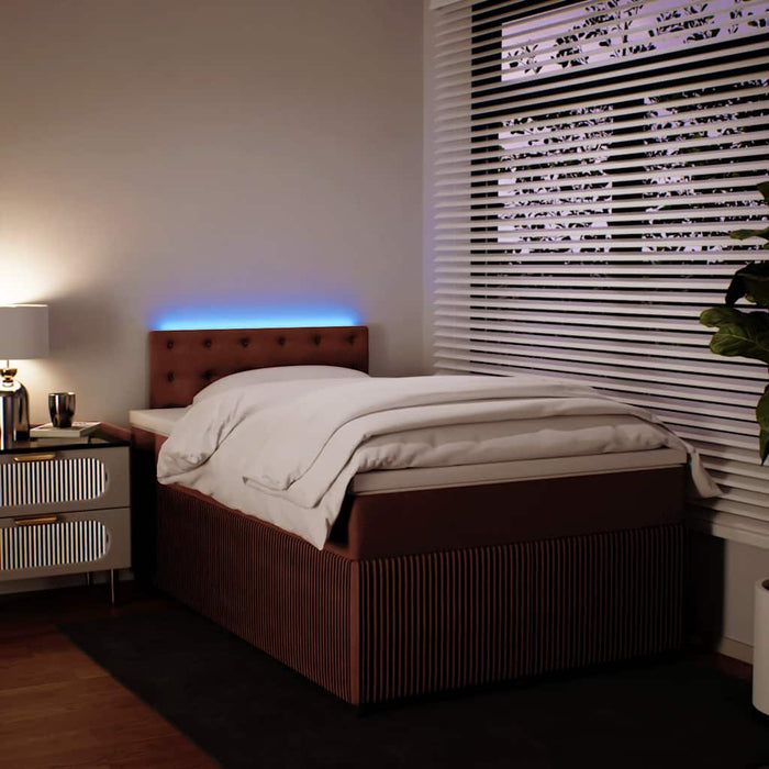 Pat box spring cu saltea, negru, 120x190 cm, catifea - WALTI WALTI