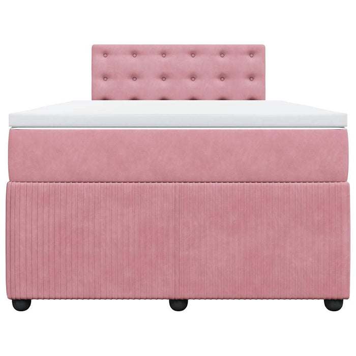 Pat box spring cu saltea, negru, 120x190 cm, catifea - WALTI WALTI