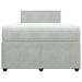 Pat continental cu saltea, gri deschis, 120x200 cm, catifea - WALTI WALTI