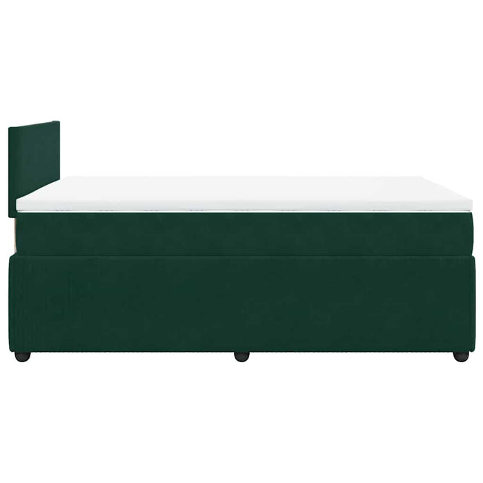 Pat box spring cu saltea, verde închis, 120x200 cm, catifea - WALTI WALTI
