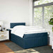 Pat box spring cu saltea, albastru, 120x200 cm, catifea - WALTI WALTI