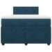 Pat box spring cu saltea, albastru, 120x200 cm, catifea - WALTI WALTI