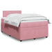 Pat box spring cu saltea, roz, 120x200 cm, catifea - WALTI WALTI