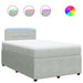 Pat continental cu saltea, gri deschis, 120x200 cm, catifea - WALTI WALTI