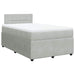 Pat continental cu saltea, gri deschis, 120x200 cm, catifea - WALTI WALTI