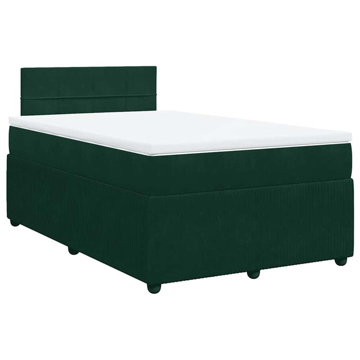 Pat box spring cu saltea, verde închis, 120x200 cm, catifea - WALTI WALTI