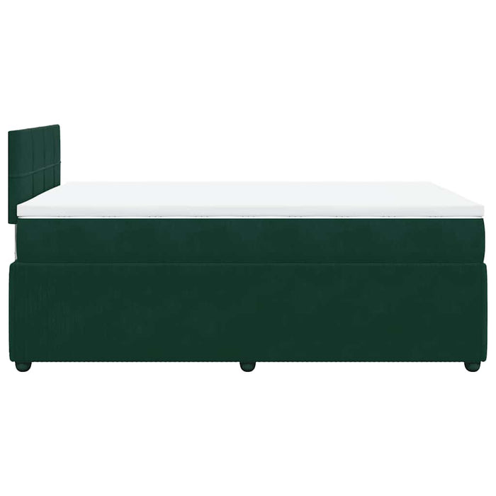 Pat box spring cu saltea, verde închis, 120x200 cm, catifea - WALTI WALTI