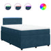 Pat box spring cu saltea, albastru, 120x200 cm, catifea - WALTI WALTI
