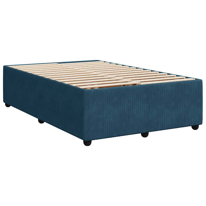 Pat box spring cu saltea, albastru, 120x200 cm, catifea - WALTI WALTI
