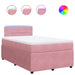 Pat box spring cu saltea, roz, 120x200 cm, catifea - WALTI WALTI