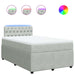 Pat continental cu saltea, gri deschis, 120x200 cm, catifea - WALTI WALTI