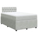 Pat continental cu saltea, gri deschis, 120x200 cm, catifea - WALTI WALTI