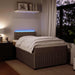 Pat continental cu saltea, gri deschis, 120x200 cm, catifea - WALTI WALTI