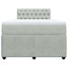 Pat continental cu saltea, gri deschis, 120x200 cm, catifea - WALTI WALTI