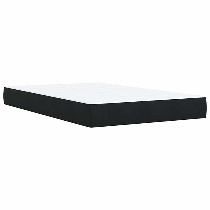 Pat box spring cu saltea, negru, 120x200 cm, catifea WALTI