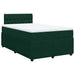 Pat box spring cu saltea, verde închis, 120x200 cm, catifea - WALTI WALTI