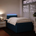Pat box spring cu saltea, albastru, 120x200 cm, catifea - WALTI WALTI