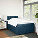 Pat box spring cu saltea, albastru, 120x200 cm, catifea - WALTI WALTI
