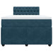 Pat box spring cu saltea, albastru, 120x200 cm, catifea - WALTI WALTI