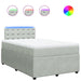 Pat continental cu saltea, gri deschis, 120x200 cm, catifea - WALTI WALTI
