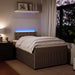 Pat continental cu saltea, gri deschis, 120x200 cm, catifea - WALTI WALTI