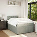 Pat continental cu saltea, gri deschis, 120x200 cm, catifea - WALTI WALTI