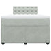 Pat continental cu saltea, gri deschis, 120x200 cm, catifea - WALTI WALTI