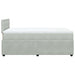 Pat continental cu saltea, gri deschis, 120x200 cm, catifea - WALTI WALTI