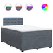 Pat box spring cu saltea, gri închis, 120x200 cm, catifea - WALTI WALTI