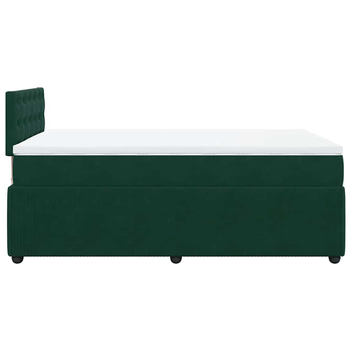 Pat box spring cu saltea, verde închis, 120x200 cm, catifea - WALTI WALTI