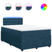 Pat box spring cu saltea, albastru, 120x200 cm, catifea - WALTI WALTI