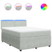 Pat box spring cu saltea, gri deschis, 140x190 cm, catifea - WALTI WALTI