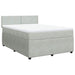 Pat box spring cu saltea, gri deschis, 140x190 cm, catifea - WALTI WALTI