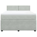 Pat box spring cu saltea, gri deschis, 140x190 cm, catifea - WALTI WALTI