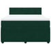 Pat box spring cu saltea, verde închis, 140x190 cm, catifea - WALTI WALTI