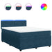 Pat box spring cu saltea, albastru, 140x190 cm, catifea - WALTI WALTI