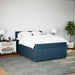 Pat box spring cu saltea, albastru, 140x190 cm, catifea - WALTI WALTI