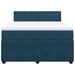 Pat box spring cu saltea, albastru, 140x190 cm, catifea - WALTI WALTI