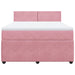Pat box spring cu saltea, roz, 140x190 cm, catifea - WALTI WALTI