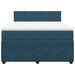 Pat box spring cu saltea, albastru, 140x190 cm, catifea - WALTI WALTI