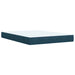 Pat box spring cu saltea, albastru, 140x190 cm, catifea - WALTI WALTI