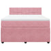 Pat box spring cu saltea, roz, 140x190 cm, catifea - WALTI WALTI