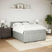 Pat box spring cu saltea, gri deschis, 140x190 cm, catifea - WALTI WALTI