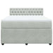 Pat box spring cu saltea, gri deschis, 140x190 cm, catifea - WALTI WALTI