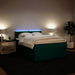Pat box spring cu saltea, verde închis, 140x190 cm, catifea - WALTI WALTI