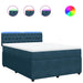 Pat box spring cu saltea, albastru, 140x190 cm, catifea - WALTI WALTI