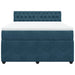 Pat box spring cu saltea, albastru, 140x190 cm, catifea - WALTI WALTI