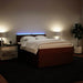 Pat box spring cu saltea, roz, 140x190 cm, catifea - WALTI WALTI
